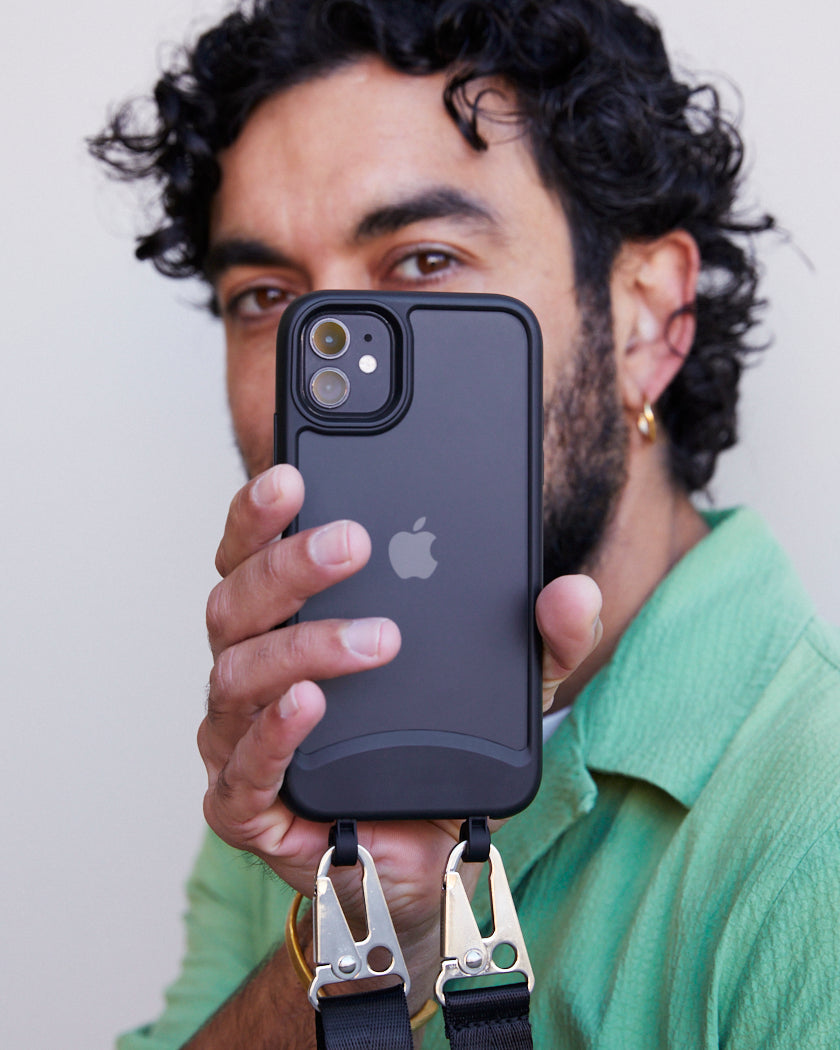 iPhone Case Black/Clear  + Eyelets | New Tough Material